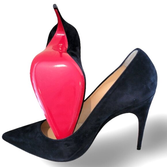 Christian Louboutin Black Suede Pumps - Picture 9 of 14